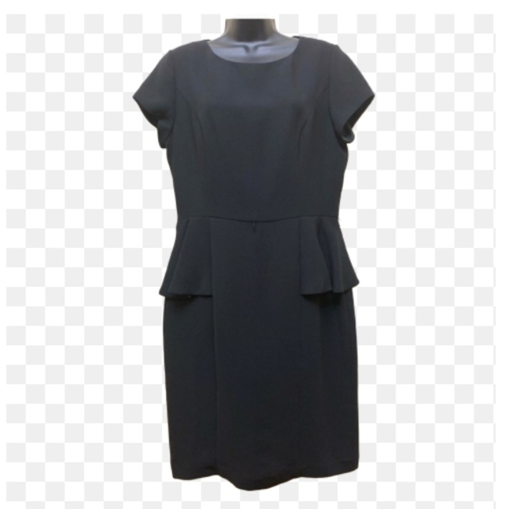 Eliza J Black Cap Sleeves Dress Sz 14
